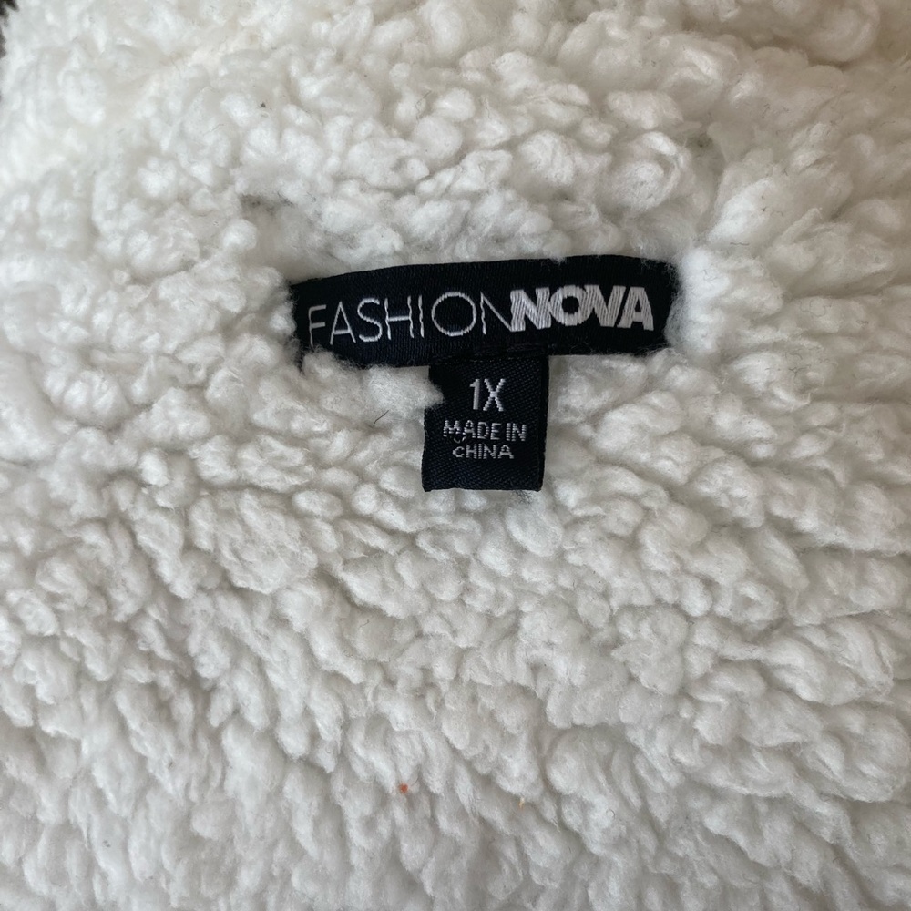 JUST FAB FAUX SHERPA TRUCKER JACKET - Picture 6 of 7